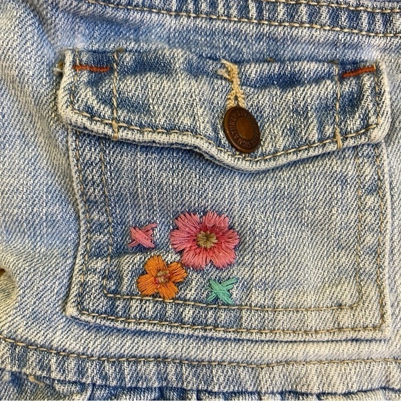 Levi's Ruffled Floral Denim Skirt w Built-in Shorts Toddler Girl's 2T - Picture 14 of 16